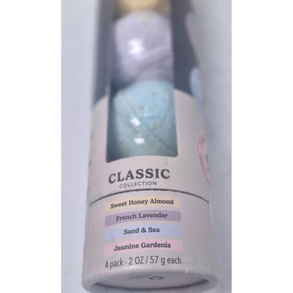 Pacha Soap Co‎ Classic Collection Moisturizing Bath Bombs 4-Pack 2oz Each Vegan